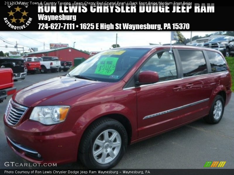 Deep Cherry Red Crystal Pearl / Dark Frost Beige/Medium Frost Beige 2012 Chrysler Town & Country Touring