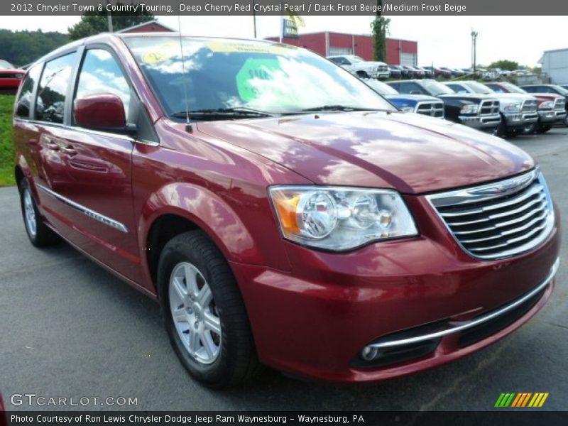 Deep Cherry Red Crystal Pearl / Dark Frost Beige/Medium Frost Beige 2012 Chrysler Town & Country Touring