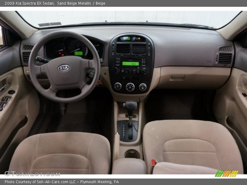 Sand Beige Metallic / Beige 2009 Kia Spectra EX Sedan