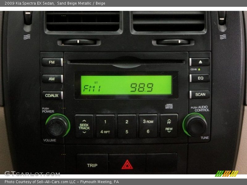 Sand Beige Metallic / Beige 2009 Kia Spectra EX Sedan