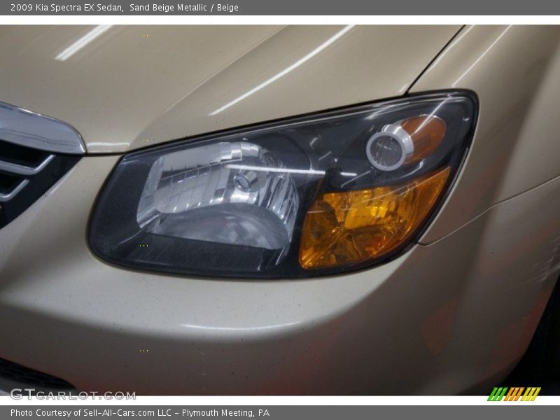 Sand Beige Metallic / Beige 2009 Kia Spectra EX Sedan