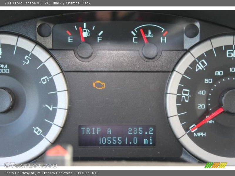 Black / Charcoal Black 2010 Ford Escape XLT V6