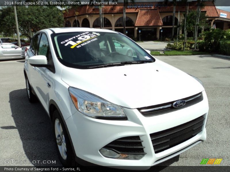 Oxford White / Charcoal Black 2014 Ford Escape SE 2.0L EcoBoost