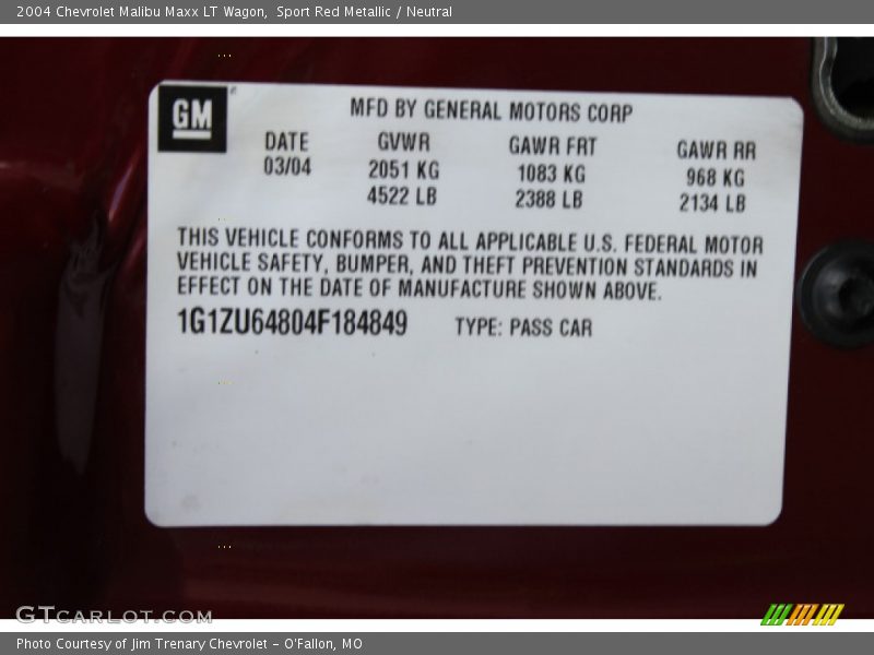 Sport Red Metallic / Neutral 2004 Chevrolet Malibu Maxx LT Wagon
