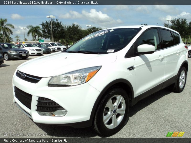 Oxford White / Charcoal Black 2014 Ford Escape SE 2.0L EcoBoost