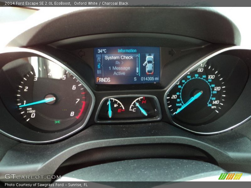 Oxford White / Charcoal Black 2014 Ford Escape SE 2.0L EcoBoost