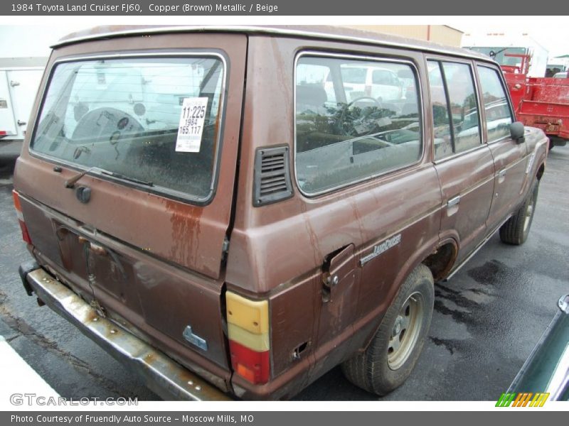 Copper (Brown) Metallic / Beige 1984 Toyota Land Cruiser FJ60
