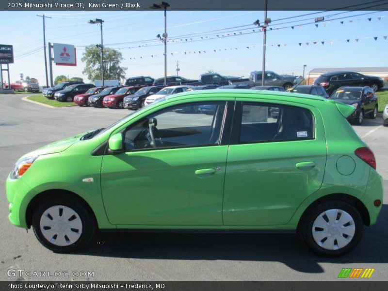 Kiwi Green / Black 2015 Mitsubishi Mirage DE