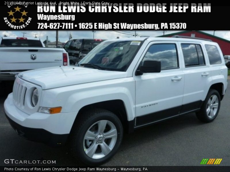 Bright White / Dark Slate Gray 2015 Jeep Patriot Latitude 4x4