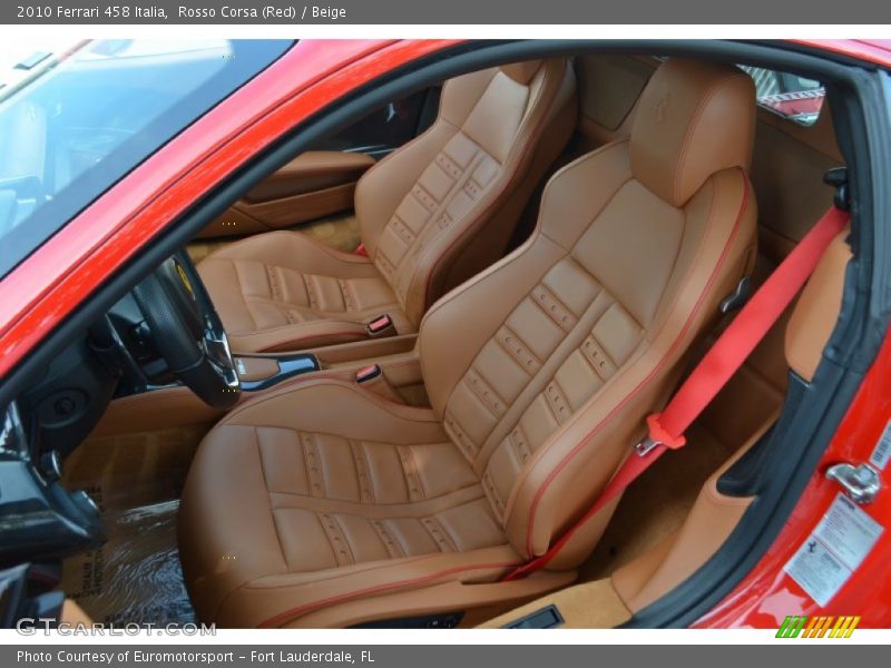 Front Seat of 2010 458 Italia