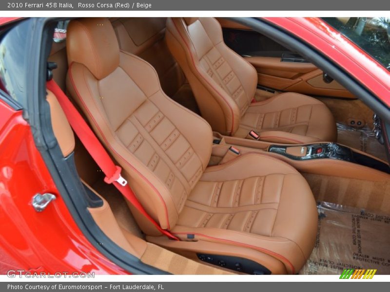 Front Seat of 2010 458 Italia