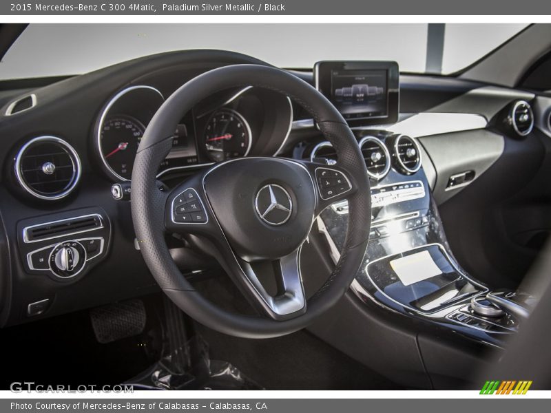 Paladium Silver Metallic / Black 2015 Mercedes-Benz C 300 4Matic