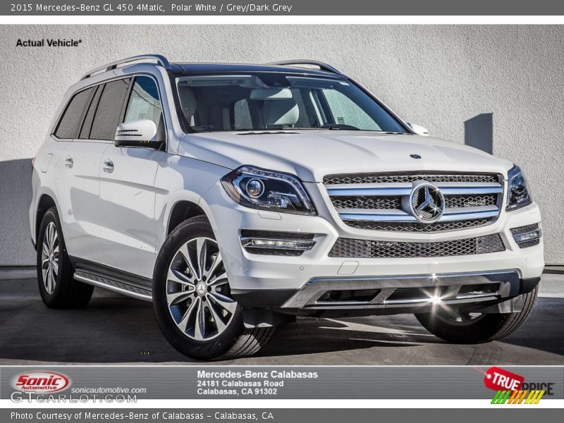 Polar White / Grey/Dark Grey 2015 Mercedes-Benz GL 450 4Matic