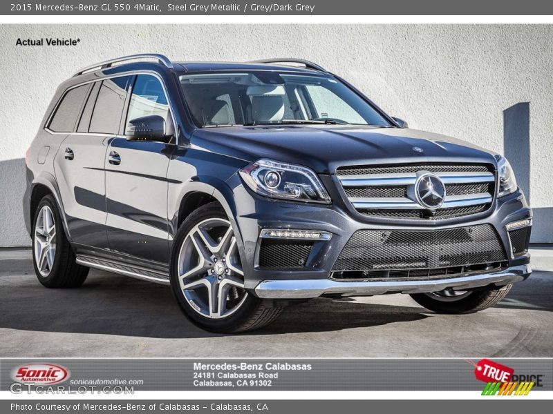 Steel Grey Metallic / Grey/Dark Grey 2015 Mercedes-Benz GL 550 4Matic