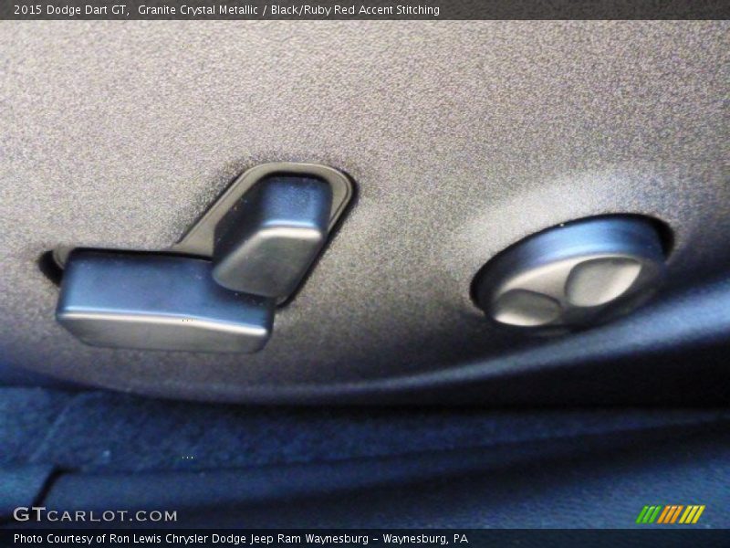 Granite Crystal Metallic / Black/Ruby Red Accent Stitching 2015 Dodge Dart GT