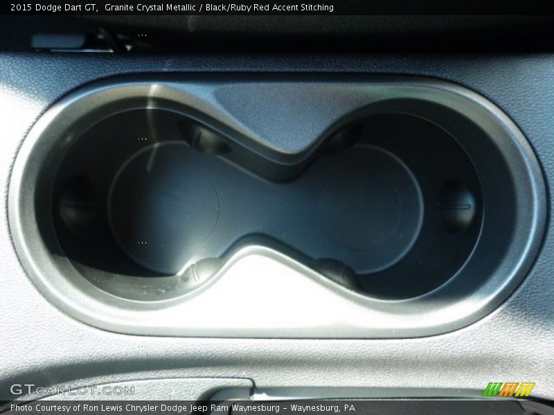 Granite Crystal Metallic / Black/Ruby Red Accent Stitching 2015 Dodge Dart GT