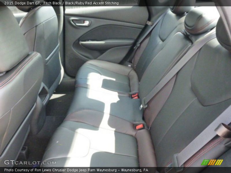 Pitch Black / Black/Ruby Red Accent Stitching 2015 Dodge Dart GT