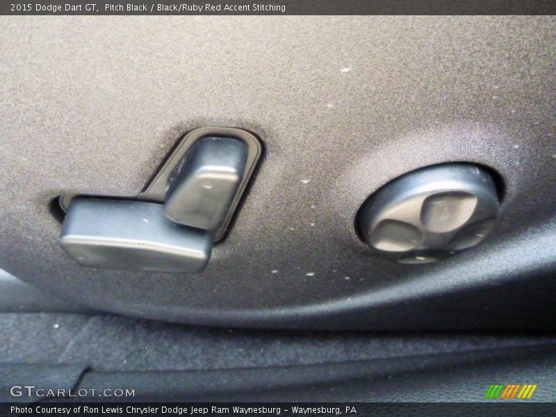 Pitch Black / Black/Ruby Red Accent Stitching 2015 Dodge Dart GT