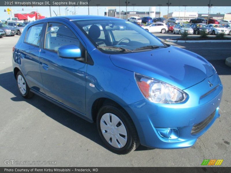 Sapphire Blue / Black 2015 Mitsubishi Mirage DE