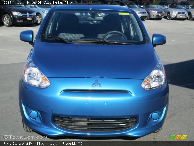 Sapphire Blue / Black 2015 Mitsubishi Mirage DE