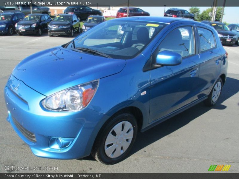 Sapphire Blue / Black 2015 Mitsubishi Mirage DE