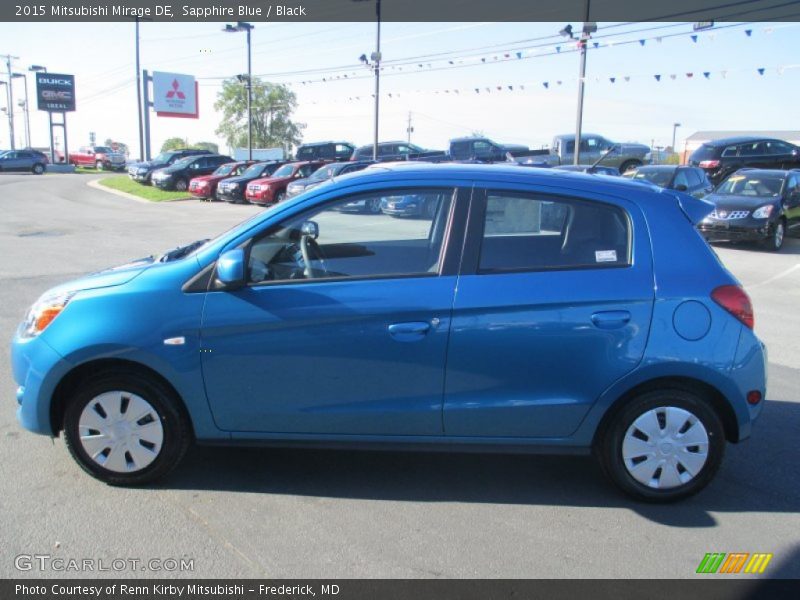 Sapphire Blue / Black 2015 Mitsubishi Mirage DE