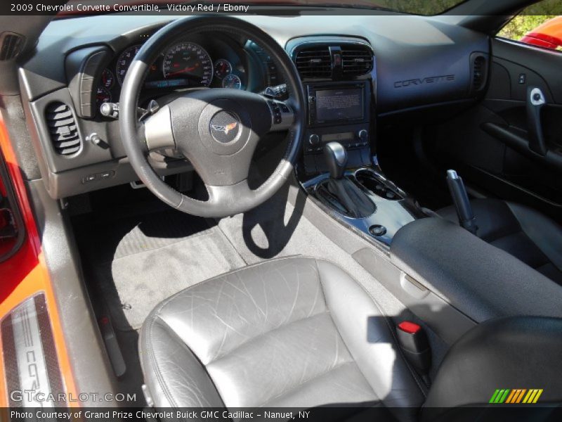 Ebony Interior - 2009 Corvette Convertible 