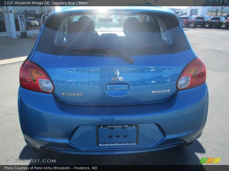 Sapphire Blue / Black 2015 Mitsubishi Mirage DE
