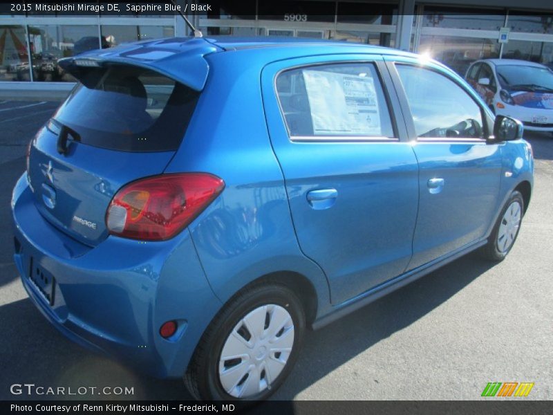 Sapphire Blue / Black 2015 Mitsubishi Mirage DE