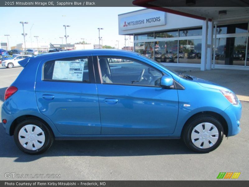 Sapphire Blue / Black 2015 Mitsubishi Mirage DE