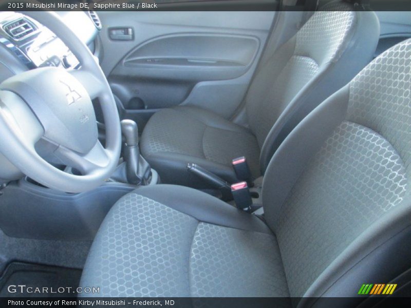 Sapphire Blue / Black 2015 Mitsubishi Mirage DE