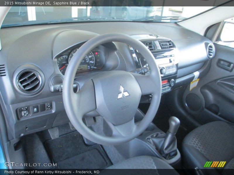 Sapphire Blue / Black 2015 Mitsubishi Mirage DE