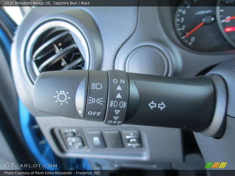 Sapphire Blue / Black 2015 Mitsubishi Mirage DE