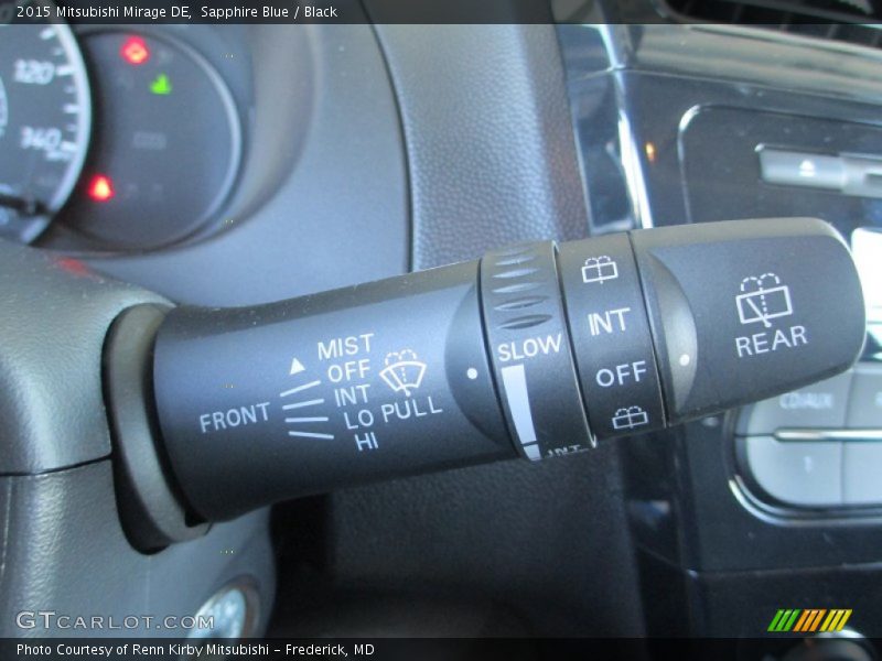 Sapphire Blue / Black 2015 Mitsubishi Mirage DE