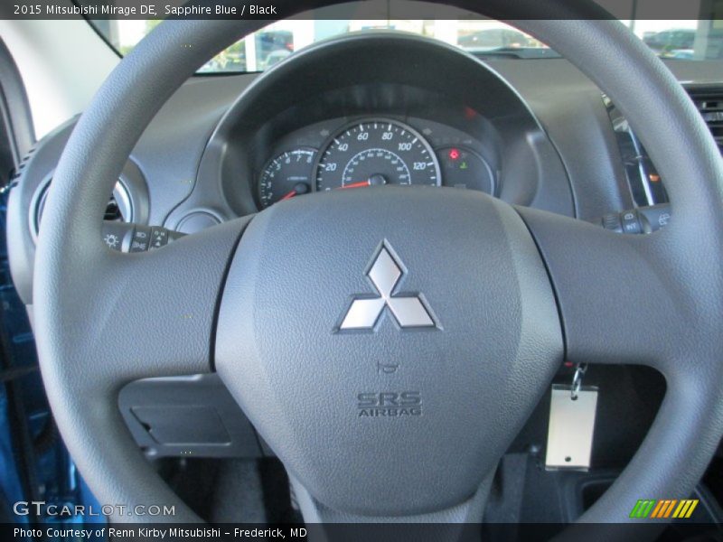 Sapphire Blue / Black 2015 Mitsubishi Mirage DE
