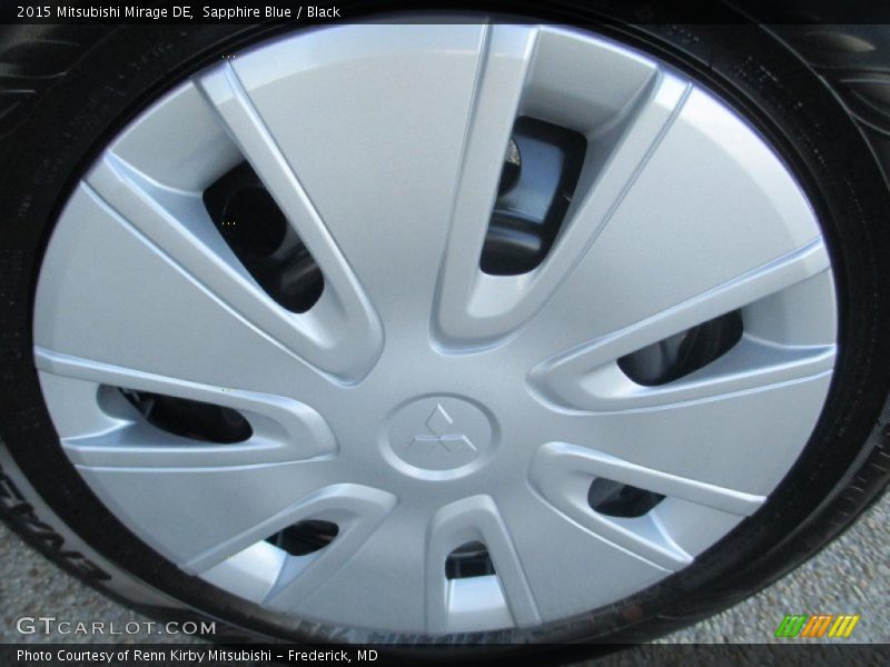 Sapphire Blue / Black 2015 Mitsubishi Mirage DE