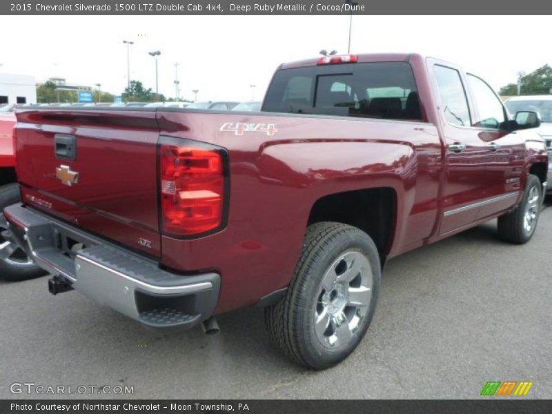 Deep Ruby Metallic / Cocoa/Dune 2015 Chevrolet Silverado 1500 LTZ Double Cab 4x4