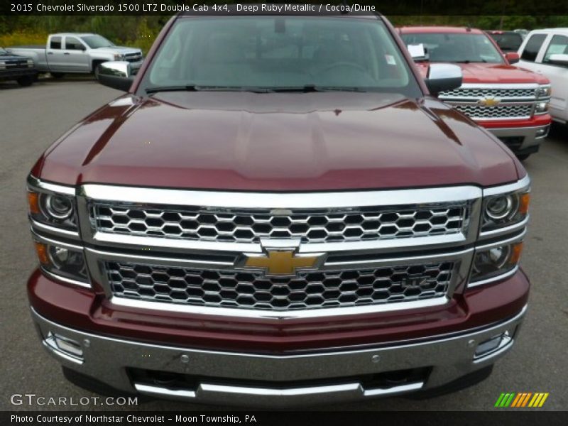 Deep Ruby Metallic / Cocoa/Dune 2015 Chevrolet Silverado 1500 LTZ Double Cab 4x4