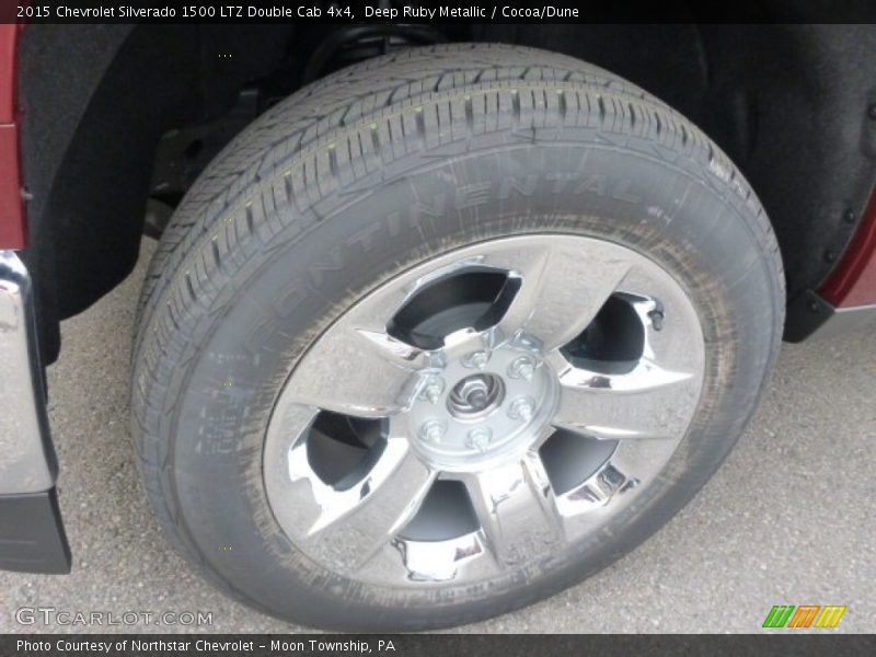 Deep Ruby Metallic / Cocoa/Dune 2015 Chevrolet Silverado 1500 LTZ Double Cab 4x4