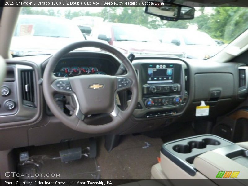 Deep Ruby Metallic / Cocoa/Dune 2015 Chevrolet Silverado 1500 LTZ Double Cab 4x4