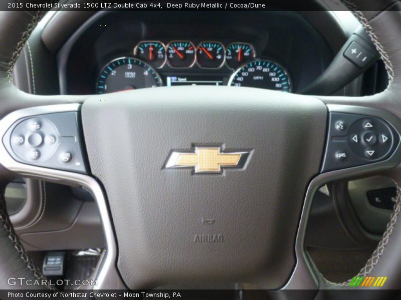 Deep Ruby Metallic / Cocoa/Dune 2015 Chevrolet Silverado 1500 LTZ Double Cab 4x4