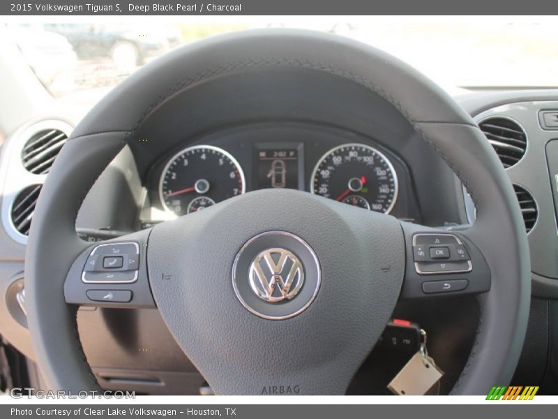 Deep Black Pearl / Charcoal 2015 Volkswagen Tiguan S