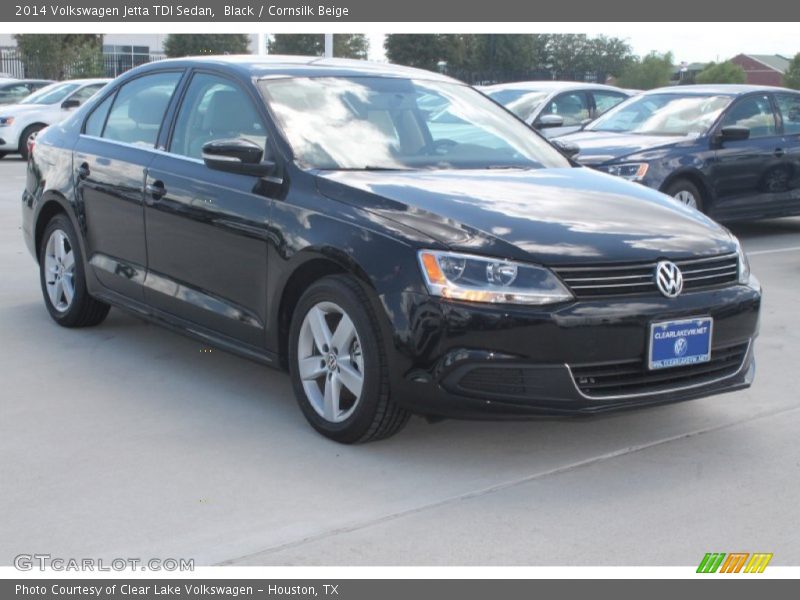 Black / Cornsilk Beige 2014 Volkswagen Jetta TDI Sedan