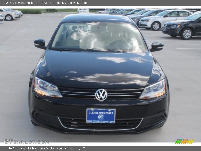 Black / Cornsilk Beige 2014 Volkswagen Jetta TDI Sedan