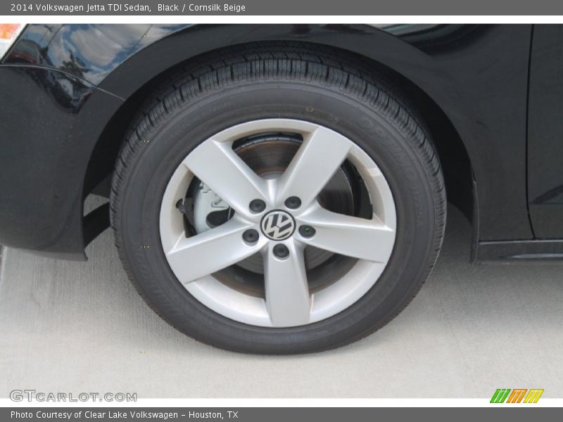 Black / Cornsilk Beige 2014 Volkswagen Jetta TDI Sedan