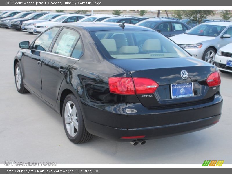 Black / Cornsilk Beige 2014 Volkswagen Jetta TDI Sedan