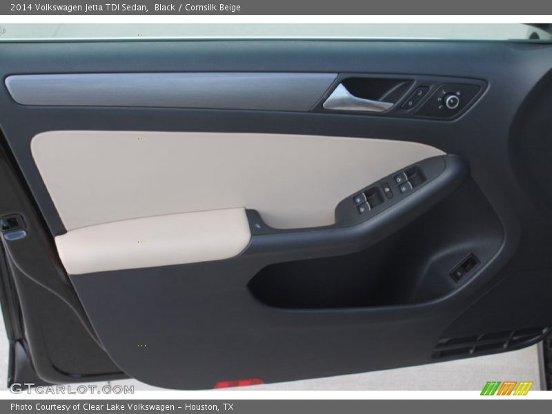 Black / Cornsilk Beige 2014 Volkswagen Jetta TDI Sedan
