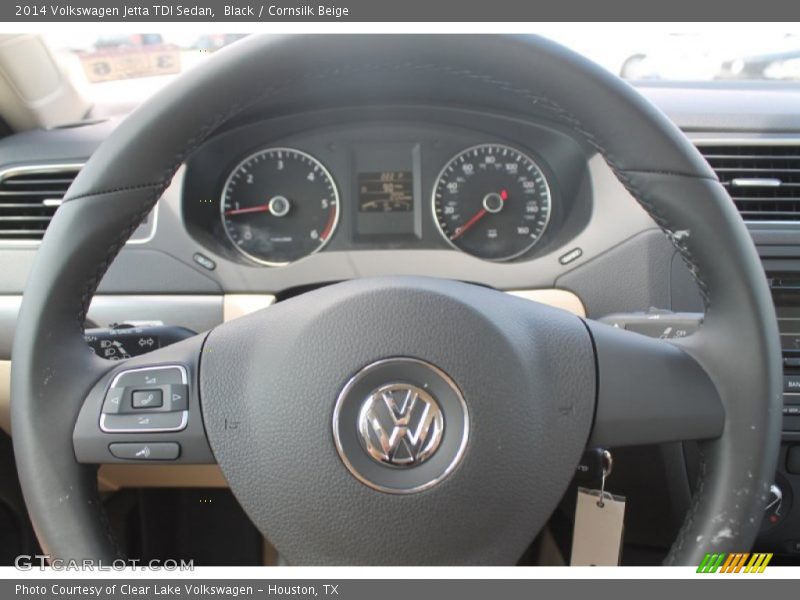 Black / Cornsilk Beige 2014 Volkswagen Jetta TDI Sedan