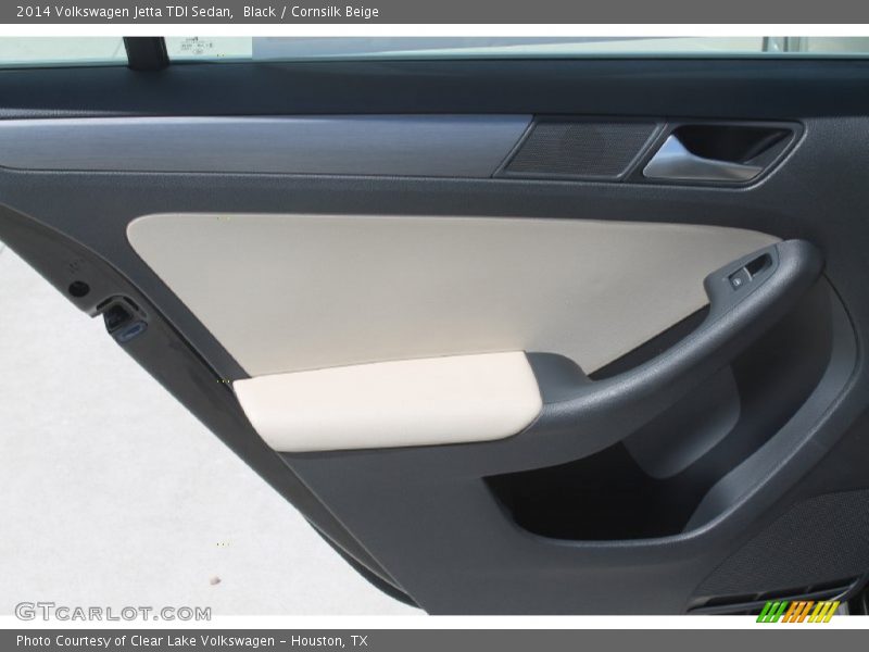 Black / Cornsilk Beige 2014 Volkswagen Jetta TDI Sedan