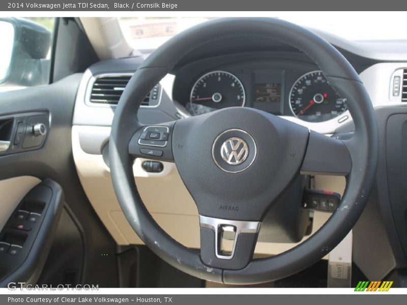 Black / Cornsilk Beige 2014 Volkswagen Jetta TDI Sedan